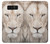 S2399 White Lion Face Hülle Schutzhülle Taschen für Note 8 Samsung Galaxy Note8