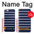 S2767 Navy White Striped Hülle Schutzhülle Taschen für iPhone 6 6S