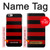 S2638 Black and Red Striped Hülle Schutzhülle Taschen für iPhone 6 Plus, 6S Plus