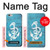 S3053 Marine Anchor Blue Hülle Schutzhülle Taschen für iPhone 6 Plus, 6S Plus