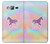 S3203 Rainbow Unicorn Hülle Schutzhülle Taschen für Samsung Galaxy J3 (2016)