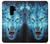 S0752 Blue Fire Grim Wolf Hülle Schutzhülle Taschen für Samsung Galaxy S9 Plus