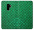 S2704 Green Fish Scale Pattern Graphic Hülle Schutzhülle Taschen für Samsung Galaxy S9 Plus