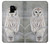 S1566 Snowy Owl White Owl Hülle Schutzhülle Taschen für Samsung Galaxy S9