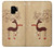 S3081 Wooden Raindeer Graphic Printed Hülle Schutzhülle Taschen für Samsung Galaxy S9