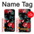 S3112 Rose Floral Pattern Black Hülle Schutzhülle Taschen für Samsung Galaxy S9