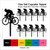 TA0067 Bicycle Sport Kuchenaufsätze Hochzeit Geburtsta Acryl Cupcake Kuchen Topper für Kuchen Party Dekor 10 Stück