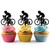 TA0069 Bicycle Sport Kuchenaufsätze Hochzeit Geburtsta Acryl Cupcake Kuchen Topper für Kuchen Party Dekor 10 Stück