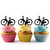 TA0072 Bicycle Kuchenaufsätze Hochzeit Geburtsta Acryl Cupcake Kuchen Topper für Kuchen Party Dekor 10 Stück