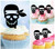 TA0158 Pirate Skull Kuchenaufsätze Hochzeit Geburtsta Acryl Cupcake Kuchen Topper für Kuchen Party Dekor 10 Stück
