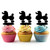 TA0172 Dog Poodle Kuchenaufsätze Hochzeit Geburtsta Acryl Cupcake Kuchen Topper für Kuchen Party Dekor 10 Stück