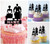 TA0219 Sidecar Wedding Couple Kuchenaufsätze Hochzeit Geburtsta Acryl Cupcake Kuchen Topper für Kuchen Party Dekor 10 Stück