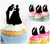 TA0235 Wedding Couple Sweet Kiss Kuchenaufsätze Hochzeit Geburtsta Acryl Cupcake Kuchen Topper für Kuchen Party Dekor 10 Stück