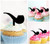 TA0255 Black Tobacco Pipe Kuchenaufsätze Hochzeit Geburtsta Acryl Cupcake Kuchen Topper für Kuchen Party Dekor 10 Stück
