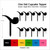 TA0255 Black Tobacco Pipe Kuchenaufsätze Hochzeit Geburtsta Acryl Cupcake Kuchen Topper für Kuchen Party Dekor 10 Stück