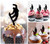 TA0287 Snowboard Snowboarding Jumps Kuchenaufsätze Hochzeit Geburtsta Acryl Cupcake Kuchen Topper für Kuchen Party Dekor 10 Stück