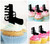 TA0301 Gun Kuchenaufsätze Hochzeit Geburtsta Acryl Cupcake Kuchen Topper für Kuchen Party Dekor 10 Stück