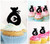 TA0341 Euro Money Pouch Kuchenaufsätze Hochzeit Geburtsta Acryl Cupcake Kuchen Topper für Kuchen Party Dekor 10 Stück