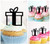 TA0345 Gift Box Kuchenaufsätze Hochzeit Geburtsta Acryl Cupcake Kuchen Topper für Kuchen Party Dekor 10 Stück