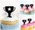 TA0355 Trophy Award Kuchenaufsätze Hochzeit Geburtsta Acryl Cupcake Kuchen Topper für Kuchen Party Dekor 10 Stück