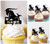 TA0356 Zodiac Capricorn Kuchenaufsätze Hochzeit Geburtsta Acryl Cupcake Kuchen Topper für Kuchen Party Dekor 10 Stück