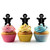 TA0373 Gingerbread Man Sweets Kuchenaufsätze Hochzeit Geburtsta Acryl Cupcake Kuchen Topper für Kuchen Party Dekor 10 Stück
