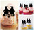 TA0402 Valentines Couple Penguin Kuchenaufsätze Hochzeit Geburtsta Acryl Cupcake Kuchen Topper für Kuchen Party Dekor 10 Stück