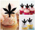 TA0480 Marijuana Rasta Leaf Kuchenaufsätze Hochzeit Geburtsta Acryl Cupcake Kuchen Topper für Kuchen Party Dekor 10 Stück