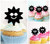 TA0505 Sun Sunglasses Smile Kuchenaufsätze Hochzeit Geburtsta Acryl Cupcake Kuchen Topper für Kuchen Party Dekor 10 Stück