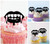 TA0509 Vampire Teeth Halloween Kuchenaufsätze Hochzeit Geburtsta Acryl Cupcake Kuchen Topper für Kuchen Party Dekor 10 Stück