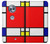 S0157 Composition Red Blue Yellow Hülle Schutzhülle Taschen für Motorola Moto X4