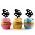TA0514 Artist Color Palette Kuchenaufsätze Hochzeit Geburtsta Acryl Cupcake Kuchen Topper für Kuchen Party Dekor 10 Stück