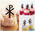TA0542 Christianity Chi Rho Symbol Kuchenaufsätze Hochzeit Geburtsta Acryl Cupcake Kuchen Topper für Kuchen Party Dekor 10 Stück