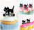 TA0551 Cute Halloween Black Cat Kuchenaufsätze Hochzeit Geburtsta Acryl Cupcake Kuchen Topper für Kuchen Party Dekor 10 Stück