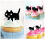 TA0551 Cute Halloween Black Cat Kuchenaufsätze Hochzeit Geburtsta Acryl Cupcake Kuchen Topper für Kuchen Party Dekor 10 Stück