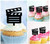 TA0558 Director Clapboard Movie Slate Kuchenaufsätze Hochzeit Geburtsta Acryl Cupcake Kuchen Topper für Kuchen Party Dekor 10 Stück
