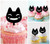 TA0583 Halloween Smile Cat Kuchenaufsätze Hochzeit Geburtsta Acryl Cupcake Kuchen Topper für Kuchen Party Dekor 10 Stück