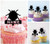 TA0609 Ladybird Ladybug Kuchenaufsätze Hochzeit Geburtsta Acryl Cupcake Kuchen Topper für Kuchen Party Dekor 10 Stück