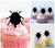 TA0609 Ladybird Ladybug Kuchenaufsätze Hochzeit Geburtsta Acryl Cupcake Kuchen Topper für Kuchen Party Dekor 10 Stück