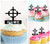 TA0641 Sniper Rifle Target Kuchenaufsätze Hochzeit Geburtsta Acryl Cupcake Kuchen Topper für Kuchen Party Dekor 10 Stück