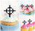 TA0641 Sniper Rifle Target Kuchenaufsätze Hochzeit Geburtsta Acryl Cupcake Kuchen Topper für Kuchen Party Dekor 10 Stück