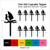 TA0659 Windsurfing Extreme Sport Kuchenaufsätze Hochzeit Geburtsta Acryl Cupcake Kuchen Topper für Kuchen Party Dekor 10 Stück