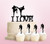 TC0024 I Love Kick Boxing Kuchenaufsätze Hochzeit Geburtsta Acryl Cupcake Kuchen Topper für Kuchen Party Dekor 11 Stück