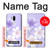 S2361 Purple White Flowers Hülle Schutzhülle Taschen für LG G7 ThinQ