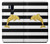 S2882 Black and White Striped Gold Dolphin Hülle Schutzhülle Taschen für LG G7 ThinQ