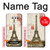 S2108 Eiffel Tower Paris Postcard Hülle Schutzhülle Taschen für LG V30, LG V30 Plus, LG V30S ThinQ, LG V35, LG V35 ThinQ