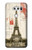 S2108 Eiffel Tower Paris Postcard Hülle Schutzhülle Taschen für LG V30, LG V30 Plus, LG V30S ThinQ, LG V35, LG V35 ThinQ