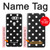 S2299 Black Polka Dots Hülle Schutzhülle Taschen für LG V30, LG V30 Plus, LG V30S ThinQ, LG V35, LG V35 ThinQ