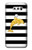 S2882 Black and White Striped Gold Dolphin Hülle Schutzhülle Taschen für LG V30, LG V30 Plus, LG V30S ThinQ, LG V35, LG V35 ThinQ