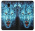 S0752 Blue Fire Grim Wolf Hülle Schutzhülle Taschen für Samsung Galaxy J3 (2018), J3 Star, J3 V 3rd Gen, J3 Orbit, J3 Achieve, Express Prime 3, Amp Prime 3
